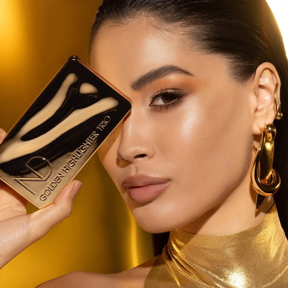 Natasha Denona NIB Golden Highlighter Trio Palette - Pearl/SunGlow/Bronze - Picture 5 of 7
